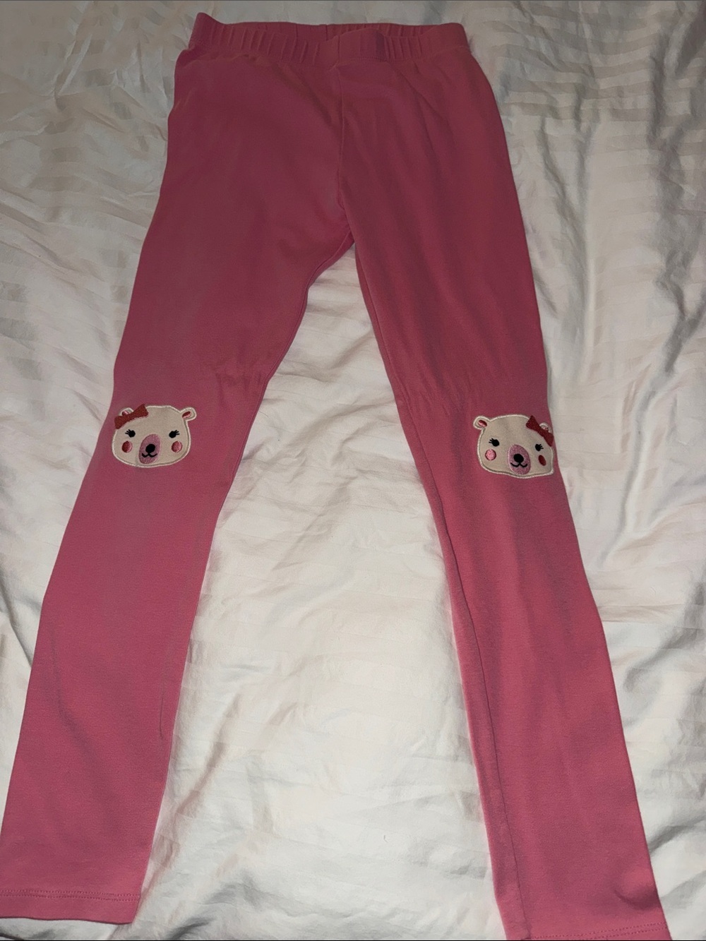 Gymboree Pink Girls' Leggings with Bear Knee Patches